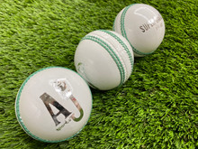 AJ Sports Super Cavalier  4.75 OZ Cricket Ball- White Youth