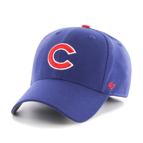 Chicago Cubs Blue 47Brand MLB Red Logo Velcro Clean Up Hat Chicago Cubs Blue 47Brand MLB Red Logo Velcro Clean Up Hat
