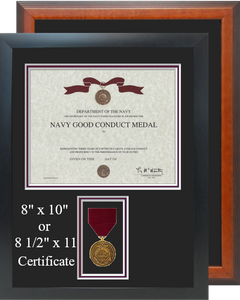 Navy Good Conduct Medal Certificate Frame
