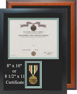 Southwest Asia Service Medal Certificate Frame 