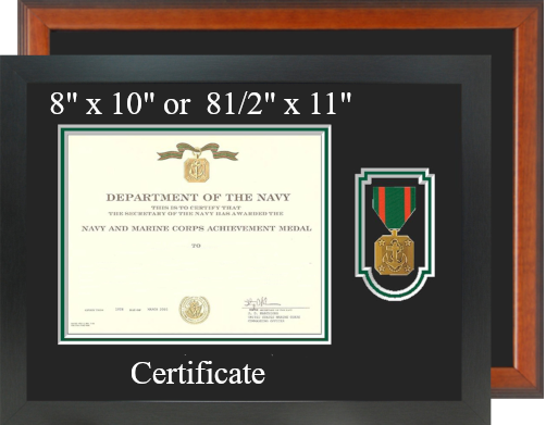 Navy And Marine Corps Achievement Medal Certificate Frame Horizontal