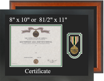 Southwest Asia Service Medal Certificate Frame-Horizontal