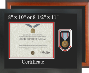 Air Force Good Conduct Medal Certificate Frame-Horizontal