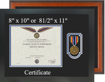 Global War on Terrorism Service Medal Certificate Frame-Horizontal