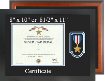 Silver Star Certificate Frame-Horizontal