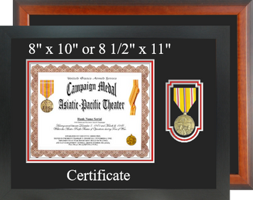 Asiatic Pacific Campaign Certificate Frame-Horizontal