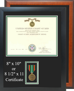 Coast Guard Achievement Certificate Frame