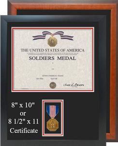 Soldiers Medal Certificate Frame