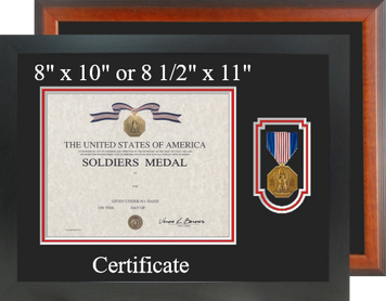 Soldiers Medal Certificate Frame-Horizontal