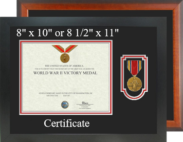 World War II Victory Certificate Frame-Horizontal