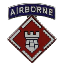 20th Engineer with Tab Brigade Combat Service Identification Badge (CSIB)