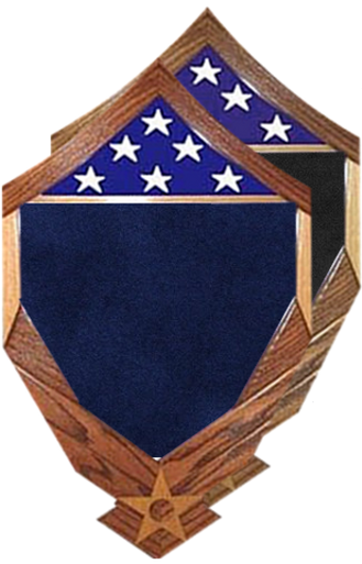 MSgt Stripes over Air Force Logo Shadow Box w/ 3' x 5' Flag Window 