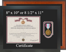 Defense Meritorious Service Certificate Frame-Horizontal 