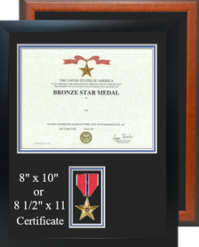 Bronze Star Certificate Frame