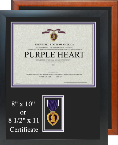 Purple Heart Certificate Frame 