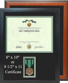 Army Commendation Certificate Frame