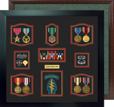 19" x 20" Self Mount 9 Medal Military Shadow Box