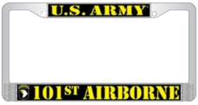 License Plate Frame- U.S. Army 101st Airborne 