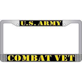 License Plate Frame- U.S. Army Combat Vet 