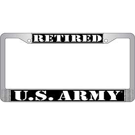 License Plate Frame- U.S. Army Retired 