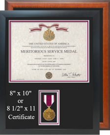 Meritorious Service Certificate Frame