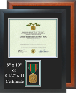 Navy / Marine Achievement Certificate Frame
