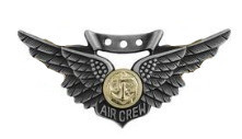 Marine Corps Badge: Combat Air Crew - regulation size oxidized finish