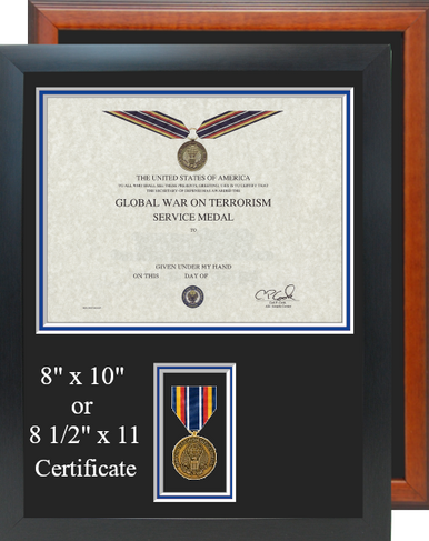 Global War On Terrorism Service Medal Certificate Frame 