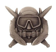 Army Badge: Special Operation Diver - regulation size, oxidized finish