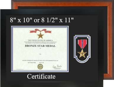 Bronze Star Certificate Frame - Horizontal