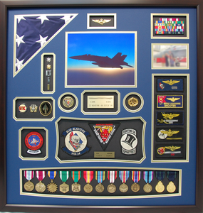 US Navy CDR Pilot Shadow Box Display