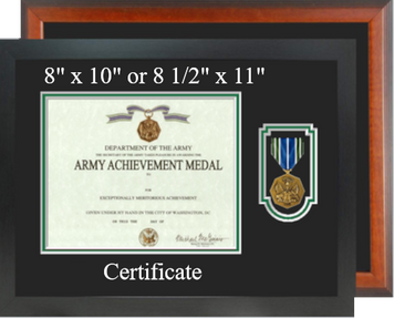 Army Achievement Certificate Frame - Horizontal
