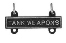 Army Qualification Bar: Tank Weapons - silver oxidized finish