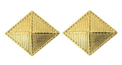 Army Officer Branch of Service Collar Device: Finance - 22k gold plated