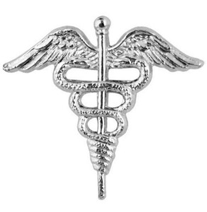 Navy Collar Device: Hospital Caduceus- each
