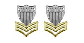 Coast Guard Metal Collar Device: E6 Petty Officer- per pair