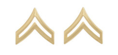 Army Chevron: Corporal - 22k gold plated