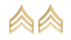 Army Chevron: Sergeant - 22k gold plated