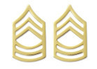 Army Chevron Master Sergeant - 22k gold plated