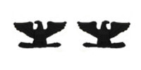 Army Officer Rank Insignia: Colonel - black metal