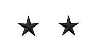 Army Officer Stars: 1 star- black metal- pair