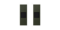 Army Officer Rank Insignia: Warrant Officer 1 - black metal- pair