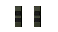 Army Officer Rank Insignia: Warrant Officer 2 - black metal