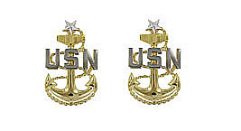 Navy Collar Device: E8 Chief Petty Officer: Senior - pin back