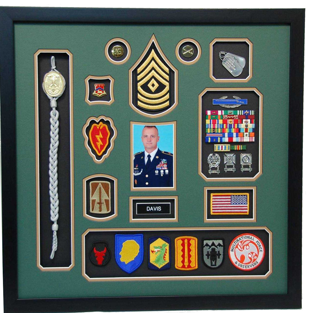 United States Military Display Shadow Box - Military Memories and More