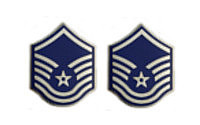 Air Force Enameled Chevron: Master Sergeant- pair