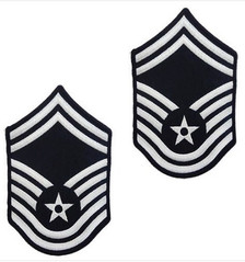 Air Force Embroidered Chevron: Senior Master Sergeant - color 