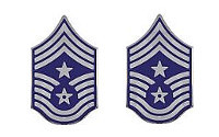 Air Force Enameled Chevron: Command Chief Master Sergeant - enameled metal- pair