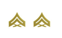 Marine Corps Chevron: Corporal - satin gold- pair
