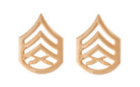Marine Corps Chevron: Staff Sergeant - satin gold- pair